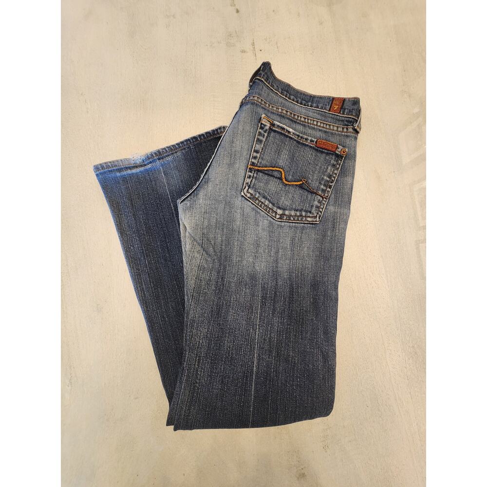 7 For All Mankind Women's Denim Flare Jean SZ 28 Low Rise Y2K
